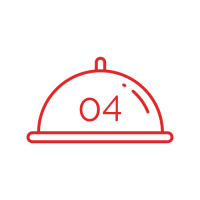 pictogramme d'une cloche à aliments + "04"