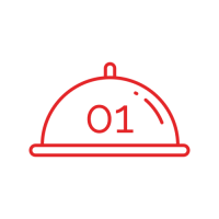 pictogramme d'une cloche à aliments + "01"