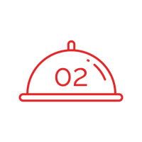 pictogramme d'une cloche à aliments + "02"
